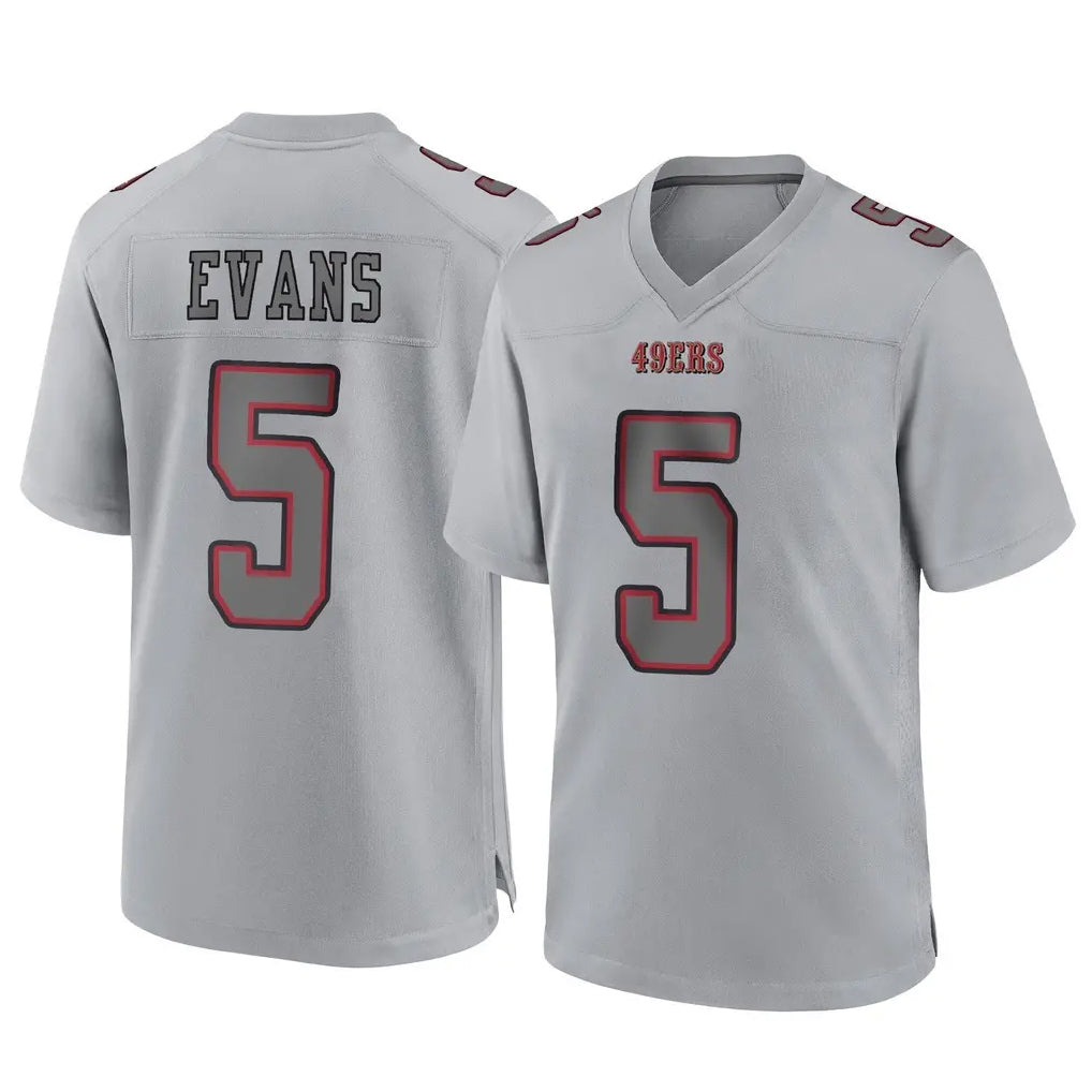 Kooe SF.49ers #5 Mike Evans Player Gray Atmosphere Fashion Home Game Stitched Jerseys