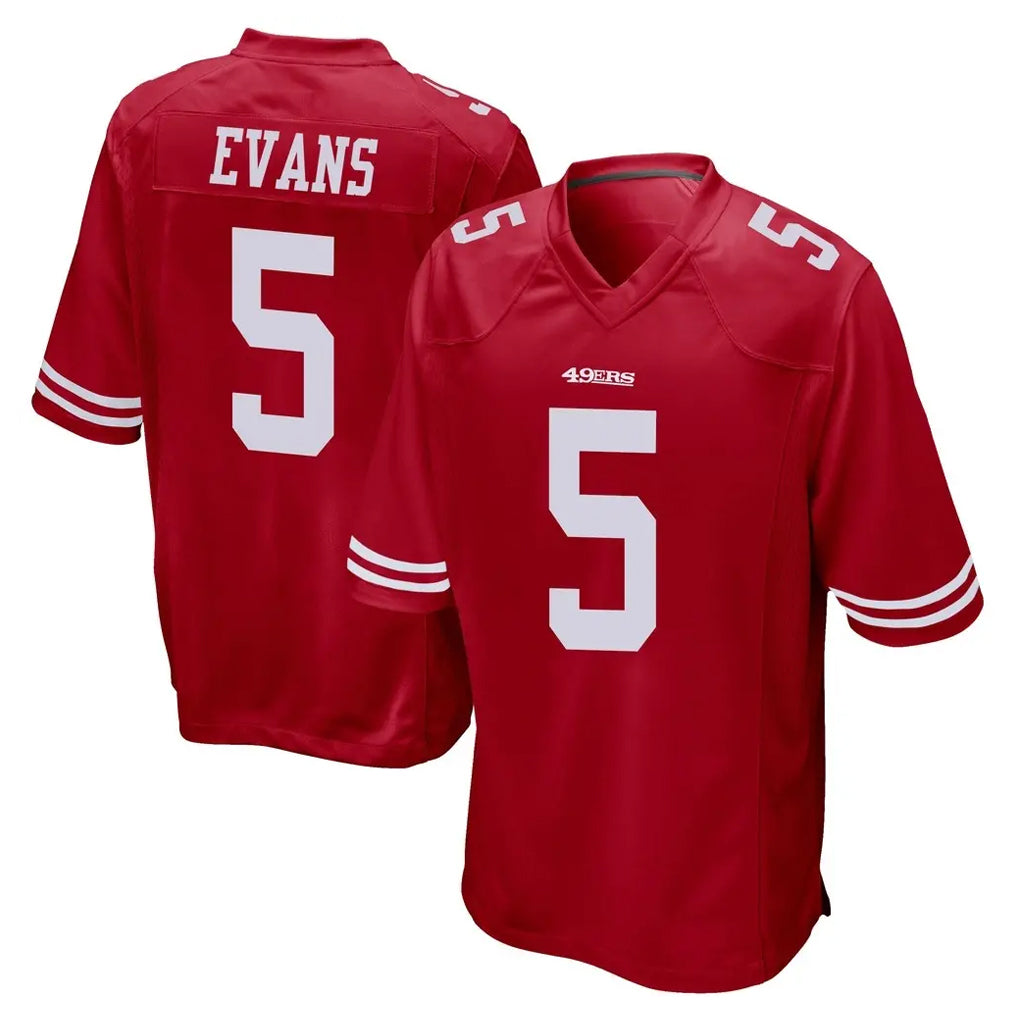 Kooe SF.49ers #5 Mike Evans Player Red Home Game Stitched Jerseys