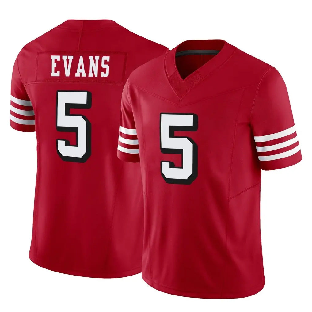 Kooe SF.49ers #5 Mike Evans Player Red Limited Alternate Vapor F.U.S.E. Home Game Stitched Jerseys