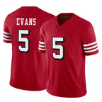 Kooe SF.49ers #5 Mike Evans Player Red Limited Alternate Vapor F.U.S.E. Home Game Stitched Jerseys