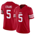 Kooe SF.49ers #5 Mike Evans Player Red Limited Vapor F.U.S.E. Home Game Stitched Jerseys