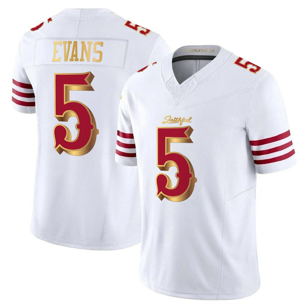 Kooe SF.49ers #5 Mike Evans Player White 2025 Rivalries Collection Game Limited Stitched Jerseys