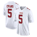 Kooe SF.49ers #5 Mike Evans Player White Fashion Home Game Stitched Jerseys