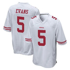 Kooe SF.49ers #5 Mike Evans Player White Home Game Stitched Jerseys