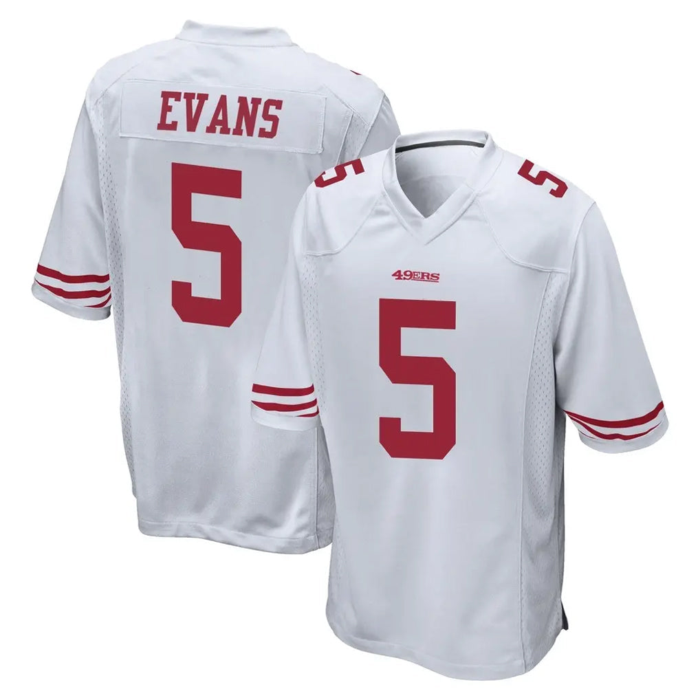 Kooe SF.49ers #5 Mike Evans Player White Home Game Stitched Jerseys