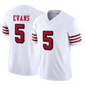 Kooe SF.49ers #5 Mike Evans Player White Limited Alternate Vapor F.U.S.E. Home Game Stitched Jerseys