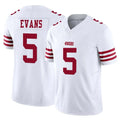 Kooe SF.49ers #5 Mike Evans Player White Limited Vapor F.U.S.E. Home Game Stitched Jerseys