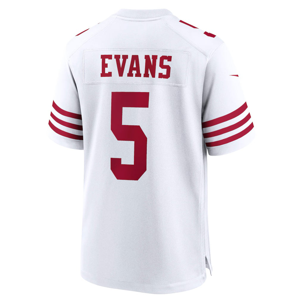 Kooe SF.49ers #5 Mike Evans White Game Stitched Jerseys