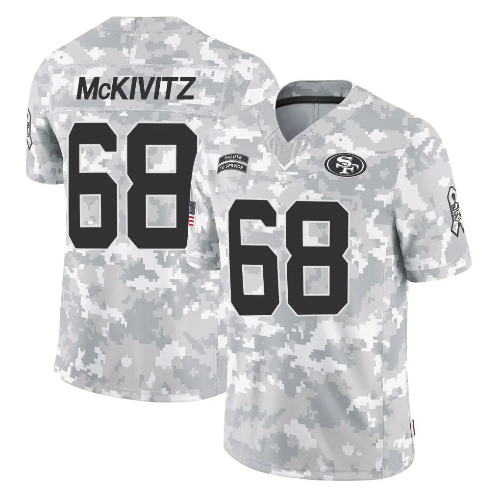 Kooe SF.49ers #68 Colton McKivitz Player Arctic Camo Limited Salute To Service Home Game Stitched Jerseys