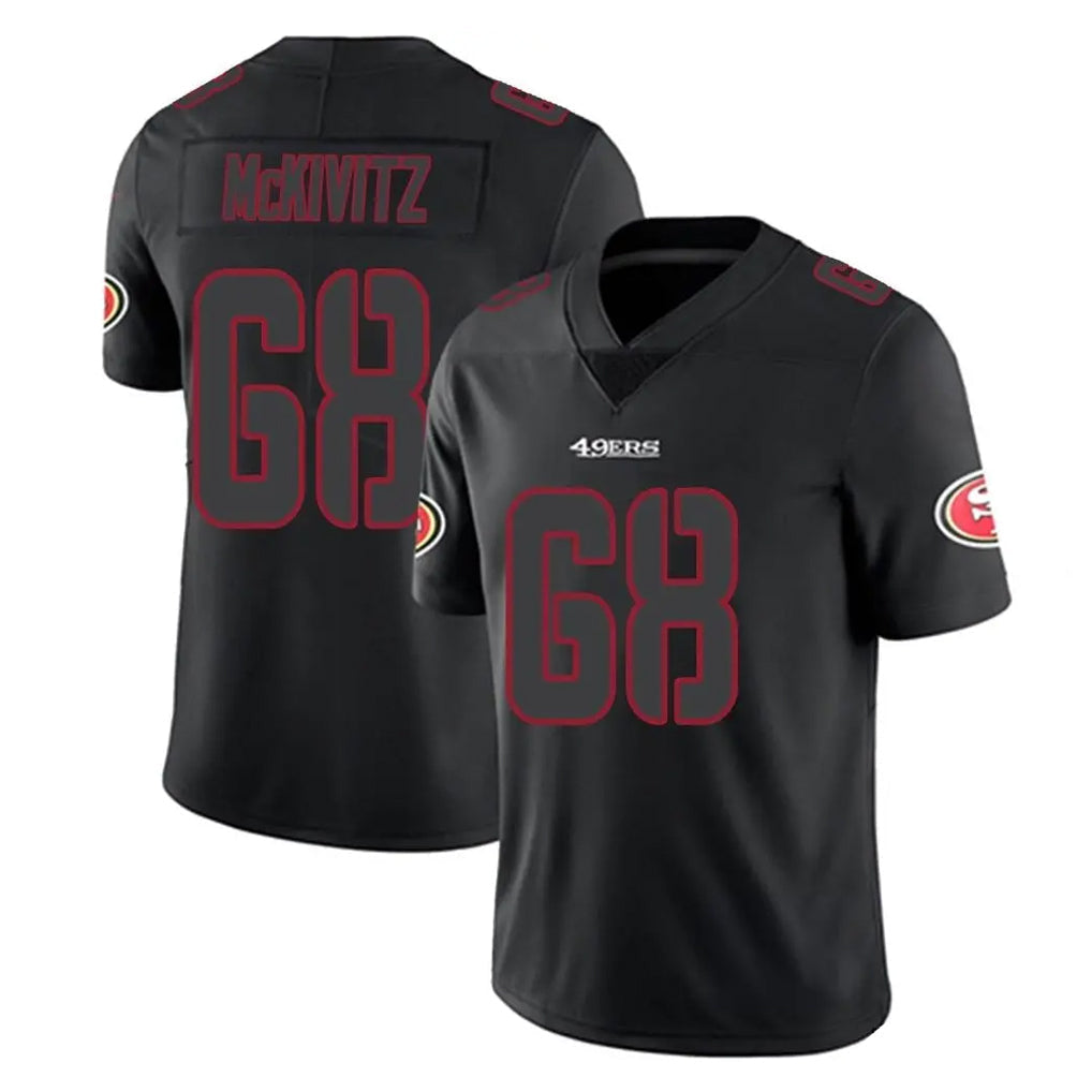 Kooe SF.49ers #68 Colton McKivitz Player Black Impact Limited Home Game Stitched Jerseys