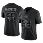 Kooe SF.49ers #68 Colton McKivitz Player Black Limited Reflective Home Game Stitched Jerseys