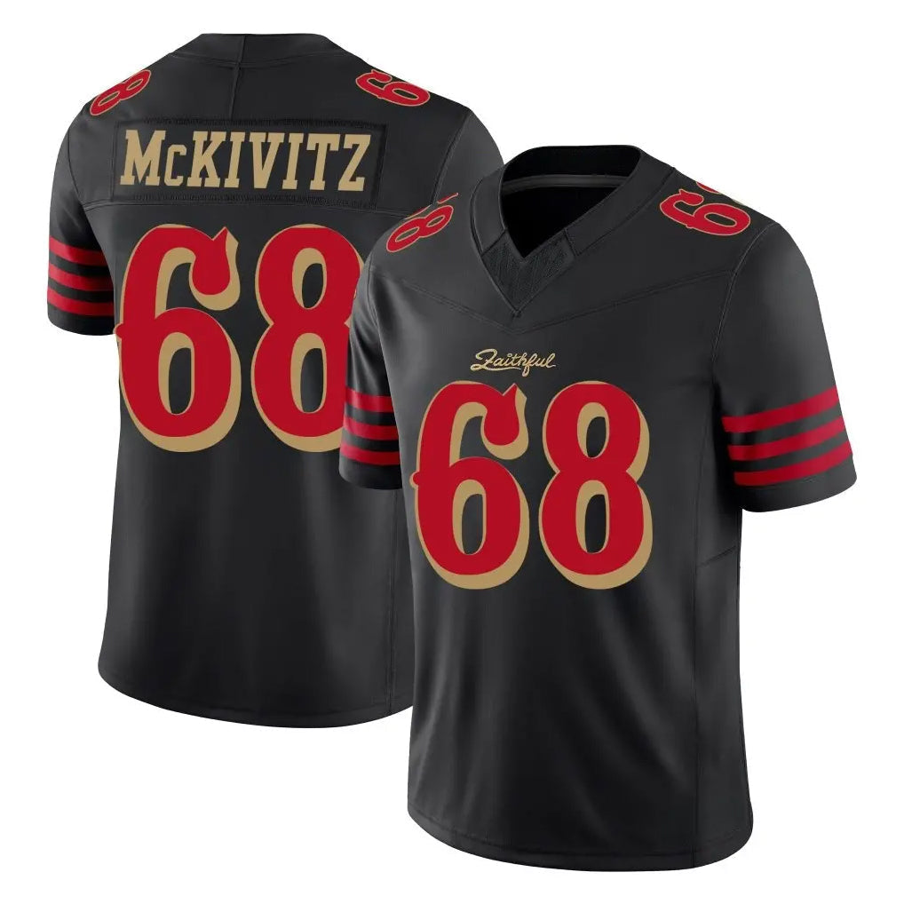 Kooe SF.49ers #68 Colton McKivitz Player Black Limited Rivalries Collection Home Game Stitched Jerseys