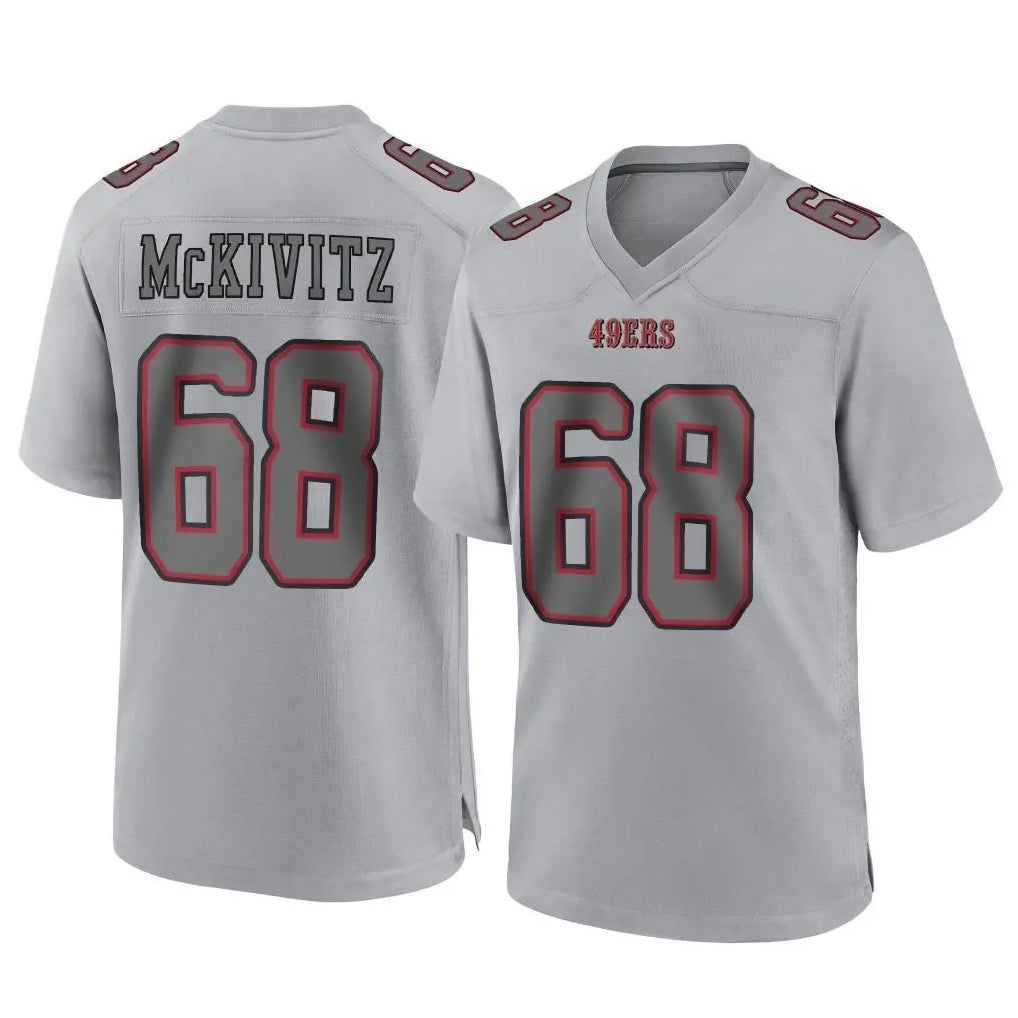 Kooe SF.49ers #68 Colton McKivitz Player Gray Atmosphere Fashion Home Game Stitched Jerseys