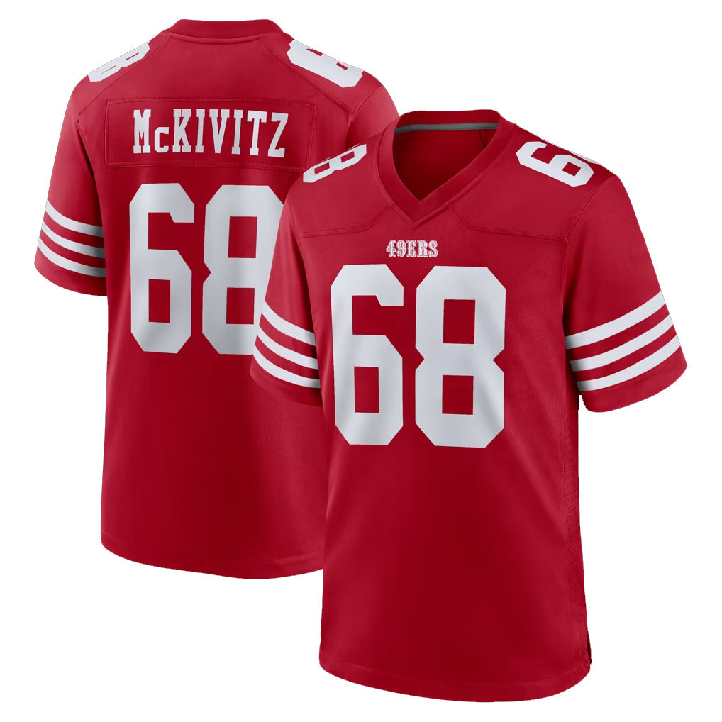 Kooe SF.49ers #68 Colton McKivitz Player Red Game Home Stitched Jerseys