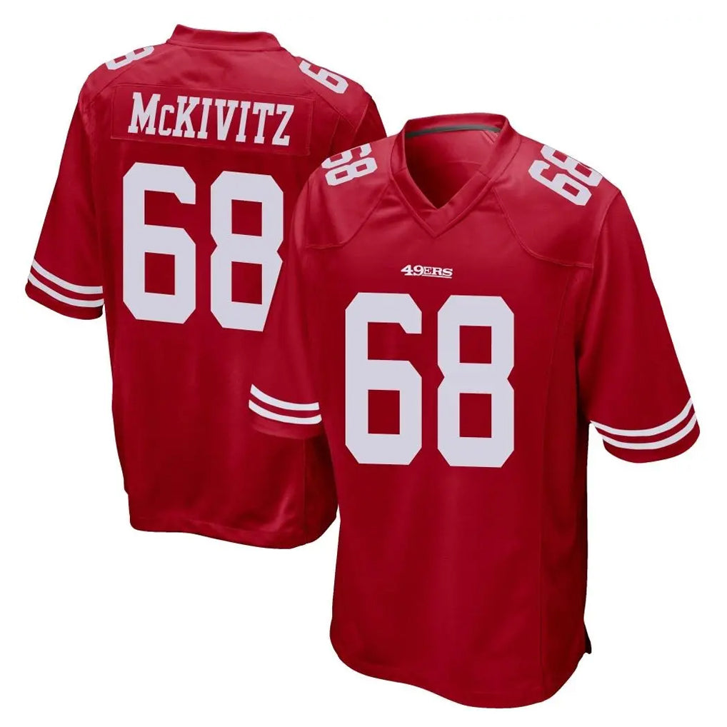 Kooe SF.49ers #68 Colton McKivitz Player Red Home Game Stitched Jerseys