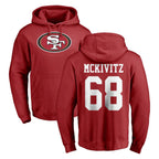 Kooe SF.49ers #68 Colton McKivitz Player Red LOGO Pullover Hoodies Home Game Stitched Jerseys
