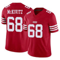 Kooe SF.49ers #68 Colton McKivitz Player Red Limited Vapor F.U.S.E. Home Game Stitched Jerseys