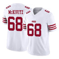 Kooe SF.49ers #68 Colton McKivitz Player White Limited Vapor F.U.S.E. Home Game Stitched Jerseys