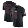 Kooe SF.49ers #6 Malik Mustapha Player Black Impact Limited Home Game Stitched Jerseys