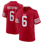 Kooe SF.49ers #6 Malik Mustapha Player Red Game Home Stitched Jerseys