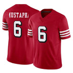Kooe SF.49ers #6 Malik Mustapha Player Red Limited Alternate Vapor F.U.S.E. Home Game Stitched Jerseys