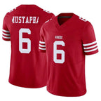 Kooe SF.49ers #6 Malik Mustapha Player Red Limited Vapor F.U.S.E. Home Game Stitched Jerseys