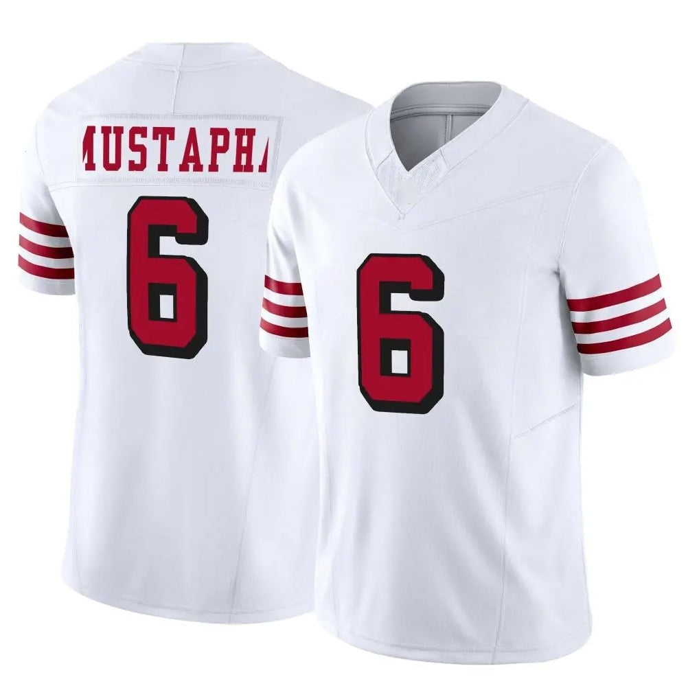 Kooe SF.49ers #6 Malik Mustapha Player White Limited Alternate Vapor F.U.S.E. Home Game Stitched Jerseys