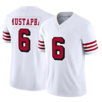 Kooe SF.49ers #6 Malik Mustapha Player White Limited Alternate Vapor F.U.S.E. Home Game Stitched Jerseys