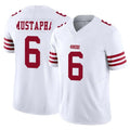 Kooe SF.49ers #6 Malik Mustapha Player White Limited Vapor F.U.S.E. Home Game Stitched Jerseys