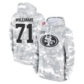 Kooe SF.49ers #71 Trent Williams Player Arctic Camo Limited Salute to Service Pullover Hoodies Game Stitched Jerseys
