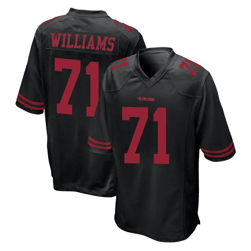 Kooe SF.49ers #71 Trent Williams Player Black Alternate Home Game Stitched Jerseys