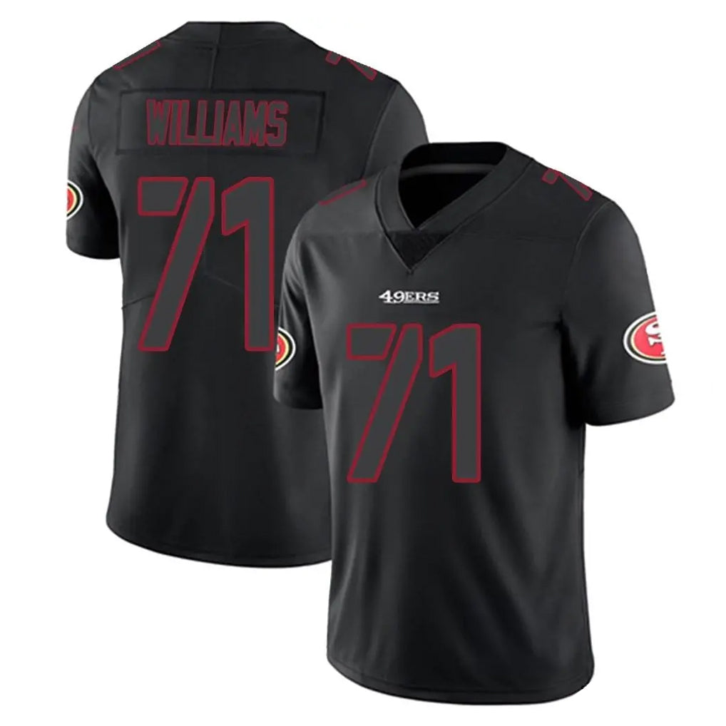 Kooe SF.49ers #71 Trent Williams Player Black Impact Limited Home Game Stitched Jerseys