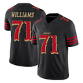 Kooe SF.49ers #71 Trent Williams Player Black Limited Rivalries Collection Home Game Stitched Jerseys