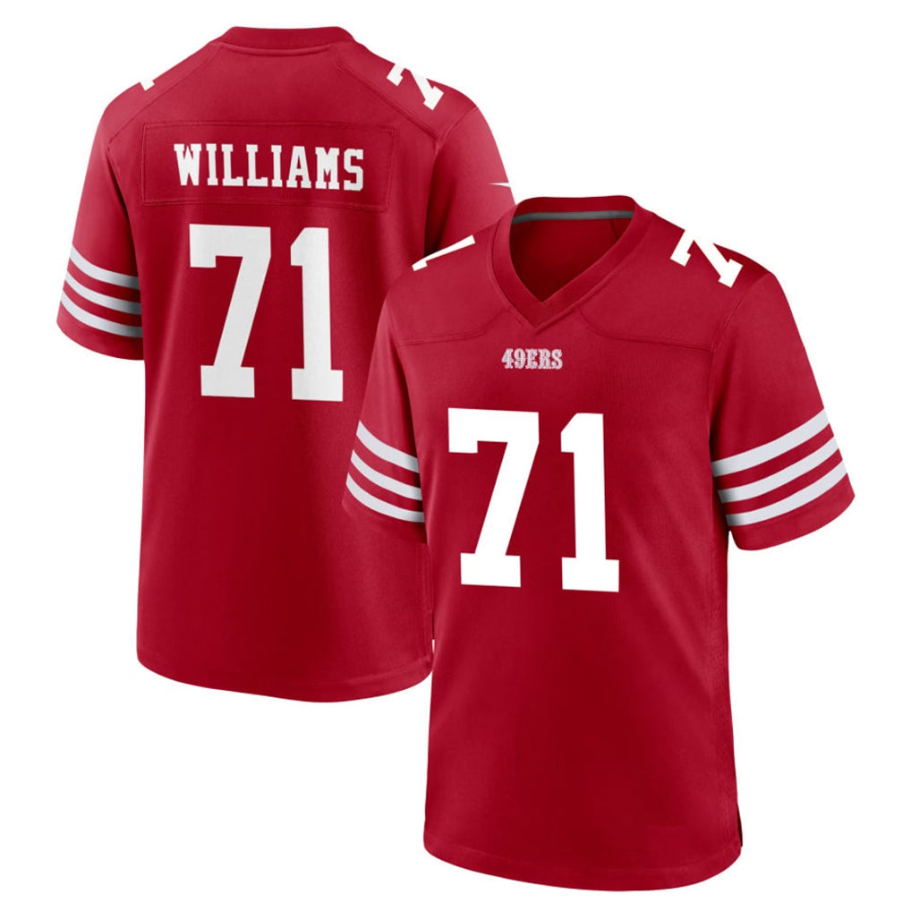 Kooe SF.49ers #71 Trent Williams Player Red Game Home Stitched Jerseys
