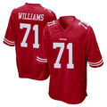 Kooe SF.49ers #71 Trent Williams Player Red Home Game Stitched Jerseys