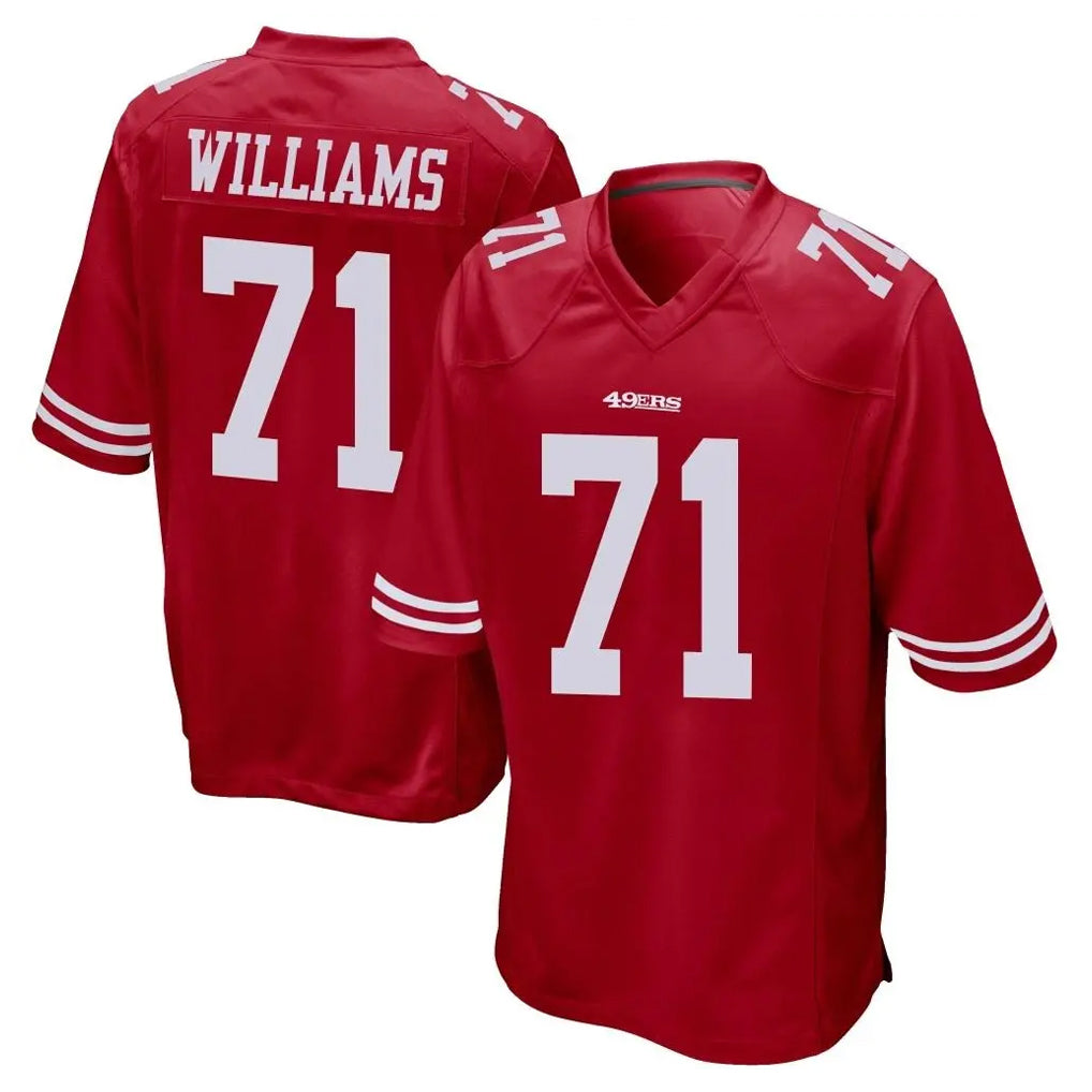 Kooe SF.49ers #71 Trent Williams Player Red Home Game Stitched Jerseys