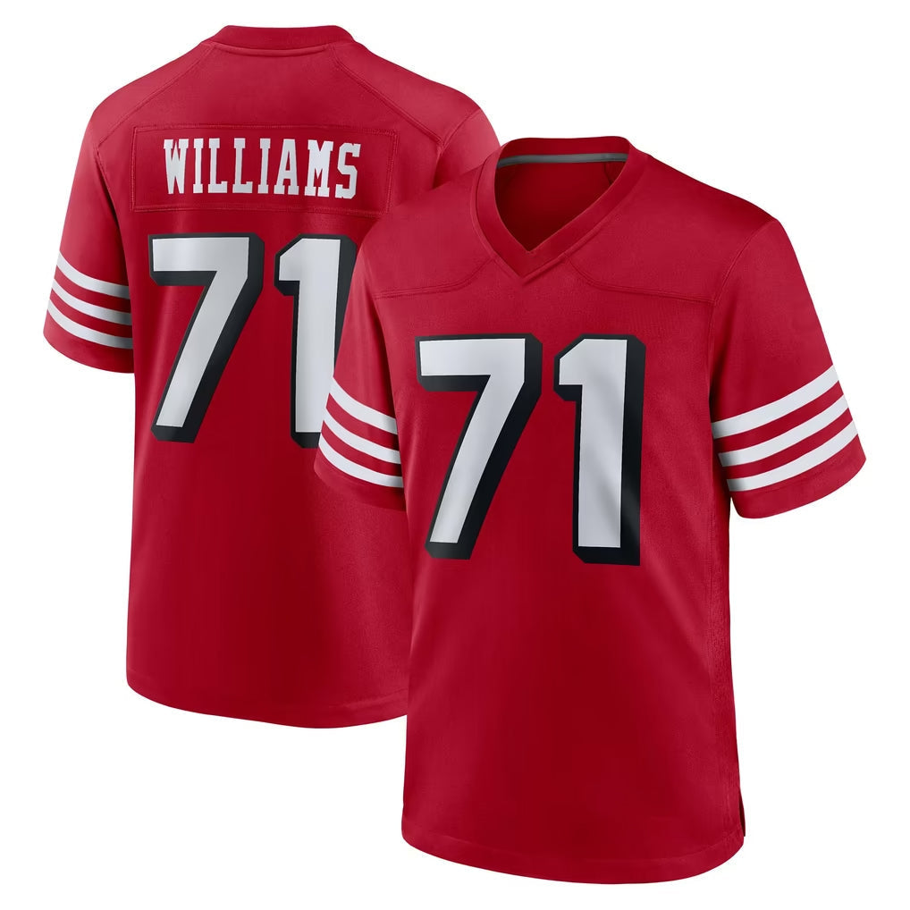 Kooe SF.49ers #71 Trent Williams Player Red Limited Alternate Home Game Stitched Jerseys