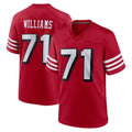 Kooe SF.49ers #71 Trent Williams Player Red Limited Alternate Home Game Stitched Jerseys