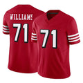 Kooe SF.49ers #71 Trent Williams Player Red Limited Alternate Vapor F.U.S.E. Home Game Stitched Jerseys