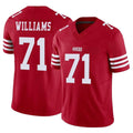 Kooe SF.49ers #71 Trent Williams Player Red Limited Vapor F.U.S.E. Home Game Stitched Jerseys