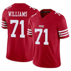 Kooe SF.49ers #71 Trent Williams Player Red Limited Vapor F.U.S.E. Home Game Stitched Jerseys