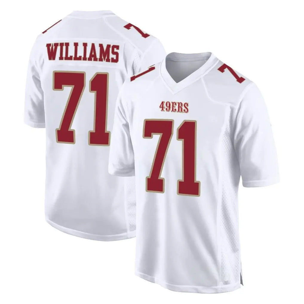 Kooe SF.49ers #71 Trent Williams Player White Fashion Home Game Stitched Jerseys