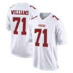 Kooe SF.49ers #71 Trent Williams Player White Fashion Home Game Stitched Jerseys