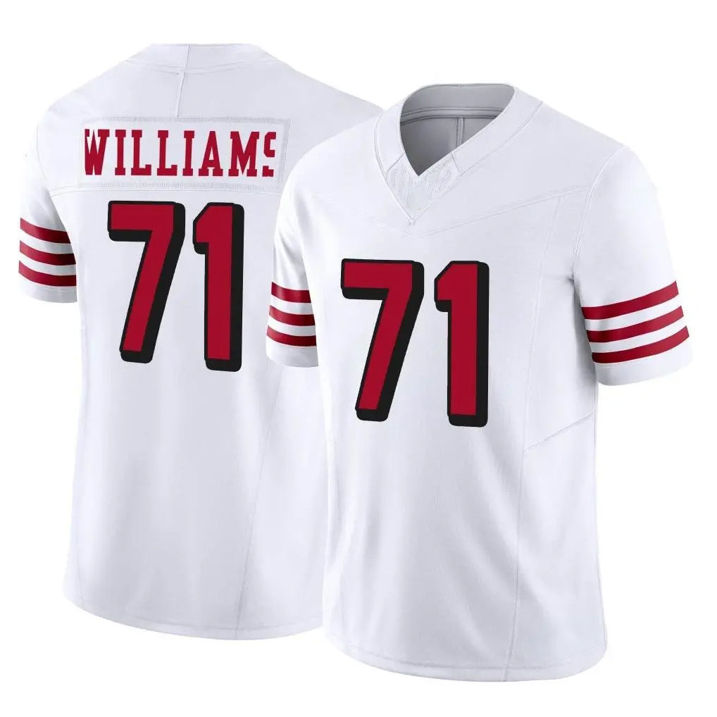 Kooe SF.49ers #71 Trent Williams Player White Limited Alternate Vapor F.U.S.E. Home Game Stitched Jerseys