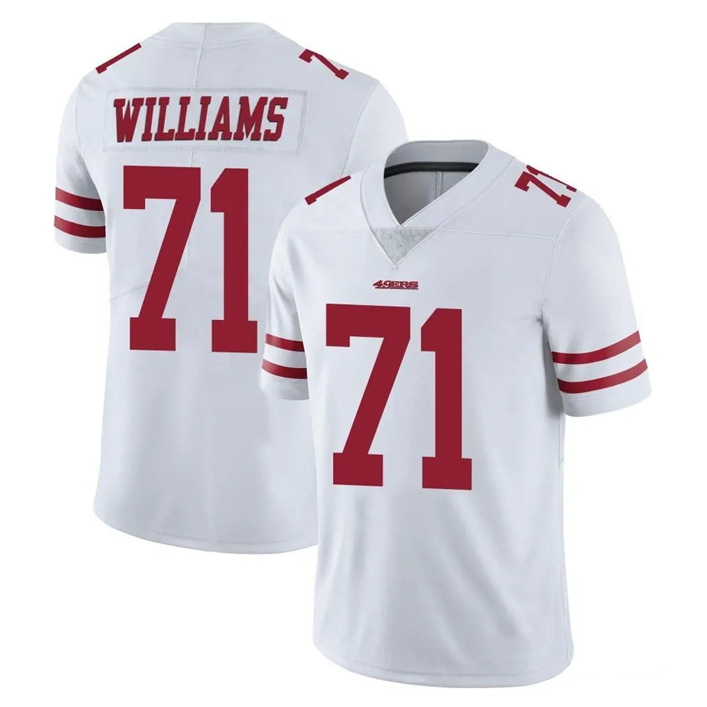 Kooe SF.49ers #71 Trent Williams Player White Limited Vapor Untouchable Home Game Stitched Jerseys
