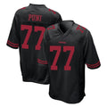 Kooe SF.49ers #77 Dominick Puni Player Black Alternate Home Game Stitched Jerseys