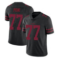 Kooe SF.49ers #77 Dominick Puni Player Black Alternate Limited Vapor Untouchable Home Game Stitched Jerseys