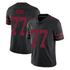 Kooe SF.49ers #77 Dominick Puni Player Black Alternate Limited Vapor Untouchable Home Game Stitched Jerseys