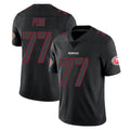 Kooe SF.49ers #77 Dominick Puni Player Black Impact Limited Home Game Stitched Jerseys