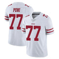 Kooe SF.49ers #77 Dominick Puni Player White Limited Vapor Untouchable Home Game Stitched Jerseys
